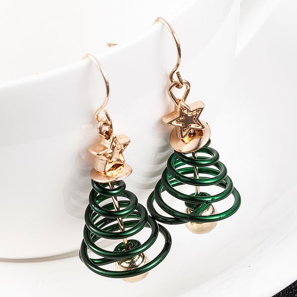 2019 new fashion women star christmas tree earrings dangle hook ear drop green ornaments trendy earrings, Silver
2019 new fashion women star christmas tree earrings dangle hook ear drop green ornaments trendy earrings, Silver