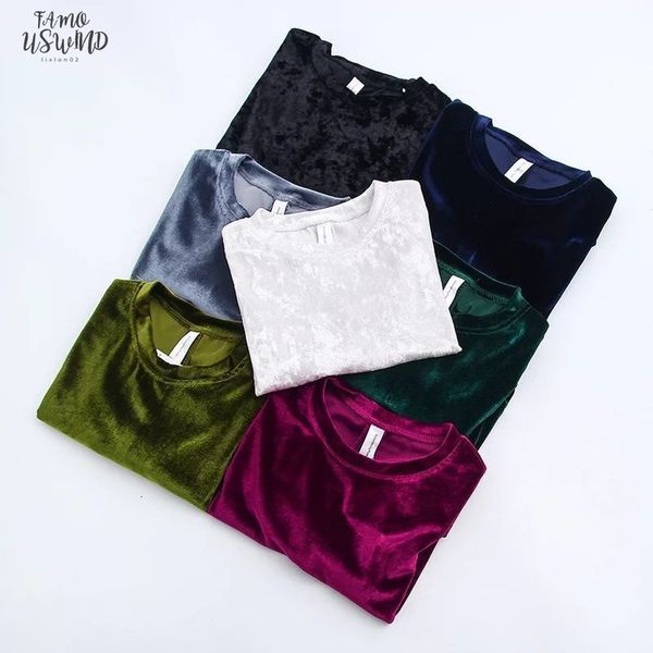 velvet crop women t shirt fashion back slit short sleeve t shirt ladies casual velour tees, White
velvet crop women t shirt fashion back slit short sleeve t shirt ladies casual velour tees, White