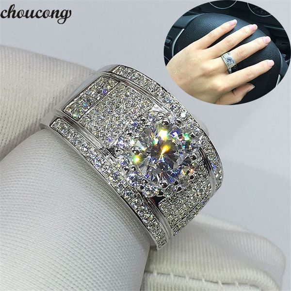 choucong luxury wedding band ring 925 sterling silver 5mm 5a sona cz stone engagement rings for women men finger jewelry gift, Slivery;golden
choucong luxury wedding band ring 925 sterling silver 5mm 5a sona cz stone engagement rings for women men finger jewelry gift, Slivery;golden
