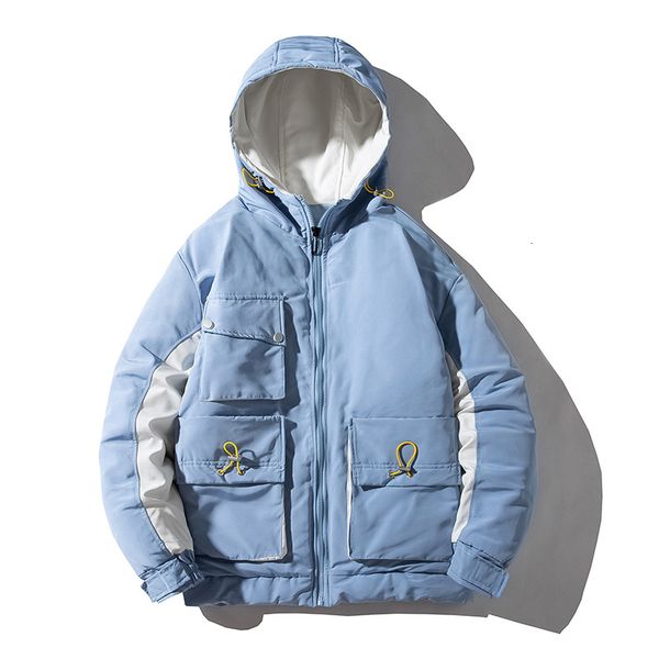 2019 winter new men's plus velvet solid color hooded loose version casual japanese tide brand student cotton jackets, Black
2019 winter new men's plus velvet solid color hooded loose version casual japanese tide brand student cotton jackets, Black