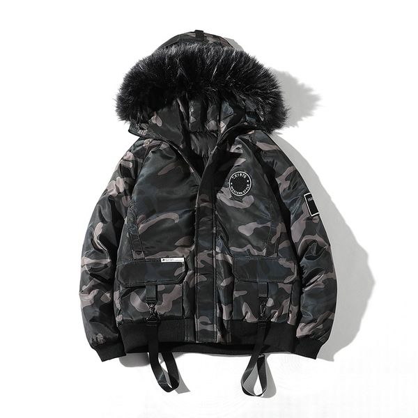2019 new men winter jacket coats quality cotton padded hooded wadded thick warm outerwear casual male parkas, Black
2019 new men winter jacket coats quality cotton padded hooded wadded thick warm outerwear casual male parkas, Black