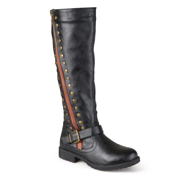 women rivets zip long motorcycle boots shoes ladies buckle party round toe riding boots spring autumn shoes plus size 34-43, Black
women rivets zip long motorcycle boots shoes ladies buckle party round toe riding boots spring autumn shoes plus size 34-43, Black