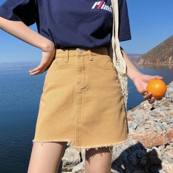 women mini skirt summer irregular jean skirts fashion hem frayed faldas mujer high waist denim skirt solid saia jeans feminina, Black
women mini skirt summer irregular jean skirts fashion hem frayed faldas mujer high waist denim skirt solid saia jeans feminina, Black
