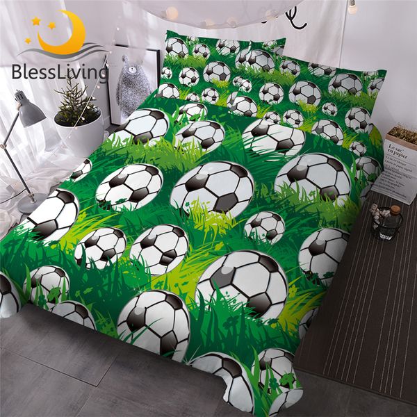 blessliving football bedding set sports duvet cover 3 piece cartoon ball pattern comforter cover green grassland home textiles
blessliving football bedding set sports duvet cover 3 piece cartoon ball pattern comforter cover green grassland home textiles