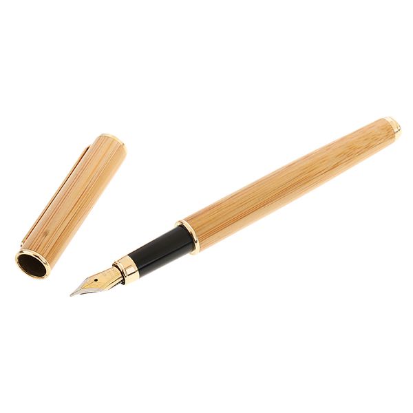 Durable Bamboo Fountain Pen Fine Nib Gift For Christmas Wedding Meeting Ceremony