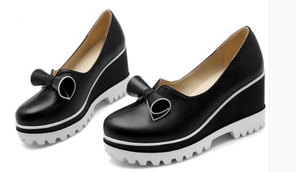 2019 bowknot women's shoes in spring and autumn with new style slope heel round head@160, Black
2019 bowknot women's shoes in spring and autumn with new style slope heel round head@160, Black