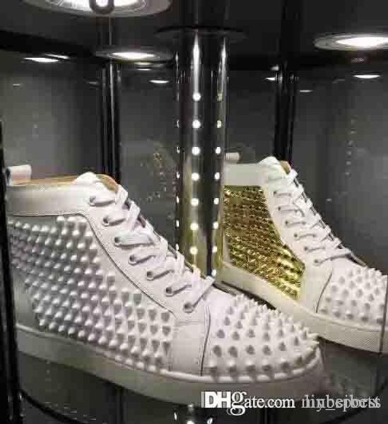 classic design brand rivets casual shoes for men and womens,studs men red bottom sneakers high studded males women flat shoes leather sp, Black
classic design brand rivets casual shoes for men and womens,studs men red bottom sneakers high studded males women flat shoes leather sp, Black