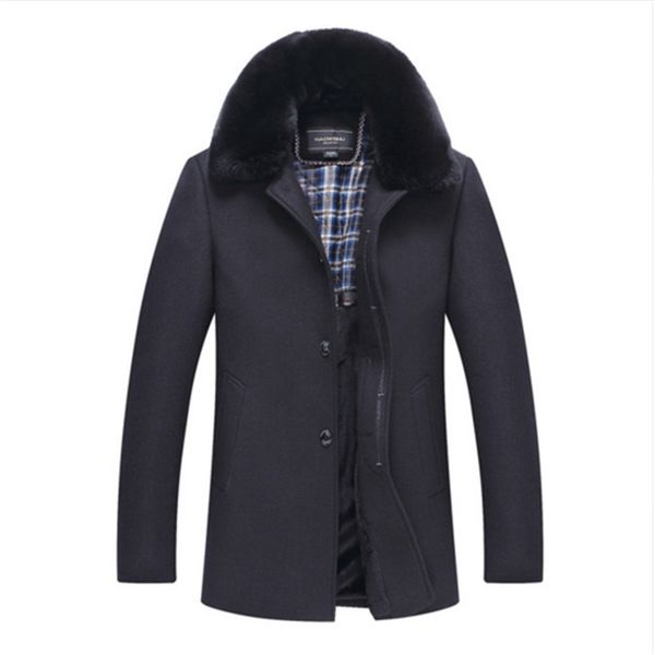 2017 new 4xl new arrival winter fur collar wool coat thickened men casual covered button thick fashion warm jacket, Black
2017 new 4xl new arrival winter fur collar wool coat thickened men casual covered button thick fashion warm jacket, Black