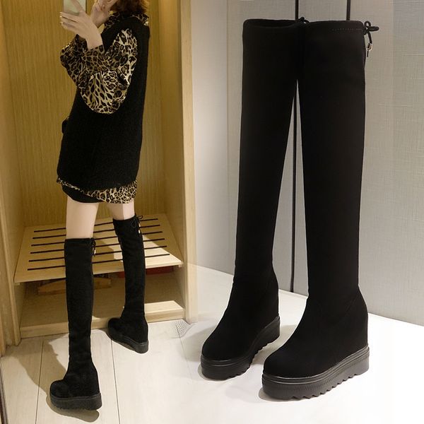 women's boots autumn shoes thigh high heels high boots-women lace up winter footwear booties ladies round toe luxury, Black
women's boots autumn shoes thigh high heels high boots-women lace up winter footwear booties ladies round toe luxury, Black