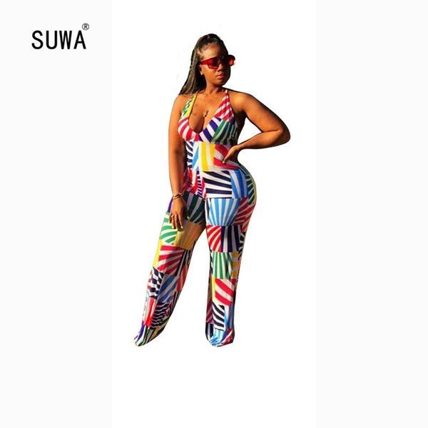 colorful striped print striaght long jumpsuit 2020 newon summer fashion casual beach ladies halter collar backless rompers, Black;white
colorful striped print striaght long jumpsuit 2020 newon summer fashion casual beach ladies halter collar backless rompers, Black;white