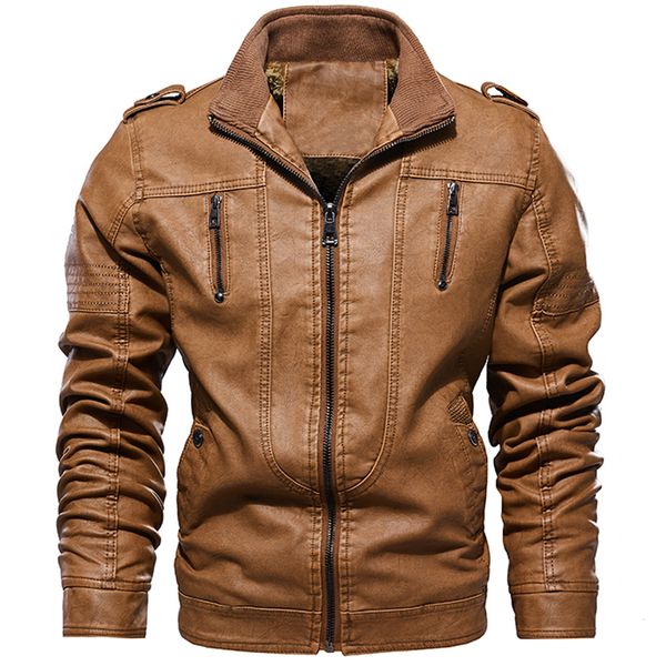 new brand thick fleece leather jackets men winter casual stand collar soft washed faux leather coat mens motorcycle biker jacket, Black
new brand thick fleece leather jackets men winter casual stand collar soft washed faux leather coat mens motorcycle biker jacket, Black