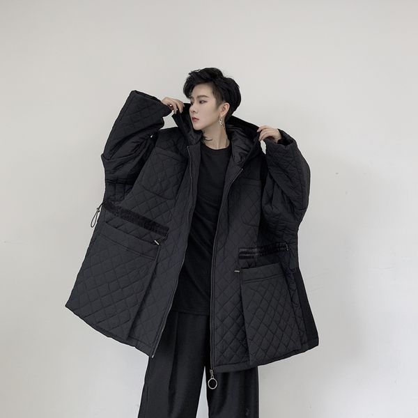 male japan style multi-pocket cotton padded thick coat winter outerwear men oversize loose hooded parka jacket overcoat, Black
male japan style multi-pocket cotton padded thick coat winter outerwear men oversize loose hooded parka jacket overcoat, Black