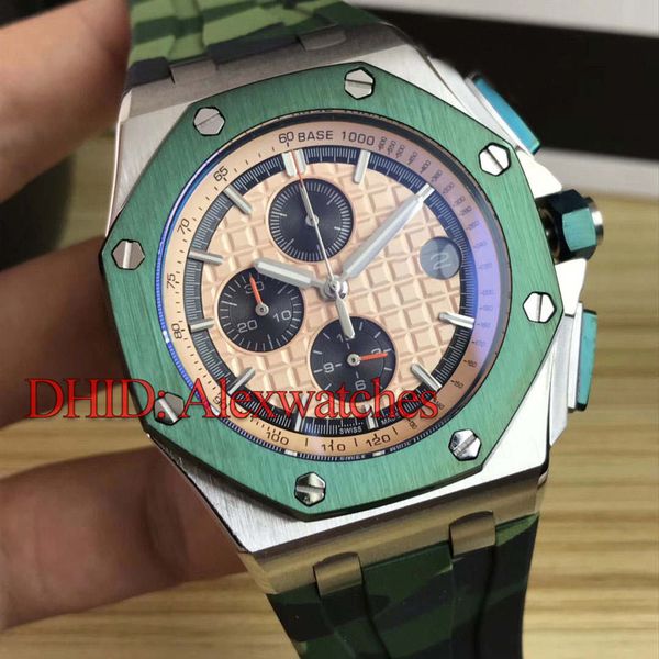 new luxury watch sports camouflage army green rubber strap import vk quartz movement 44mm 316l steel case waterproof fashion mens watches, Slivery;brown
new luxury watch sports camouflage army green rubber strap import vk quartz movement 44mm 316l steel case waterproof fashion mens watches, Slivery;brown