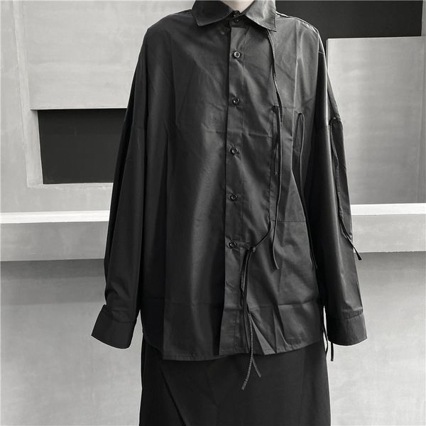 s-6xl 2019 men's clothing new fashion irregular strap design long sleeve shirt plus size stage singer costumes, White;black
s-6xl 2019 men's clothing new fashion irregular strap design long sleeve shirt plus size stage singer costumes, White;black