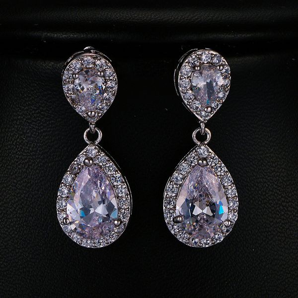 female green red purple stud earrings with zircon 925 sterling silver bridal earrings bride party wedding, Golden;silver
female green red purple stud earrings with zircon 925 sterling silver bridal earrings bride party wedding, Golden;silver