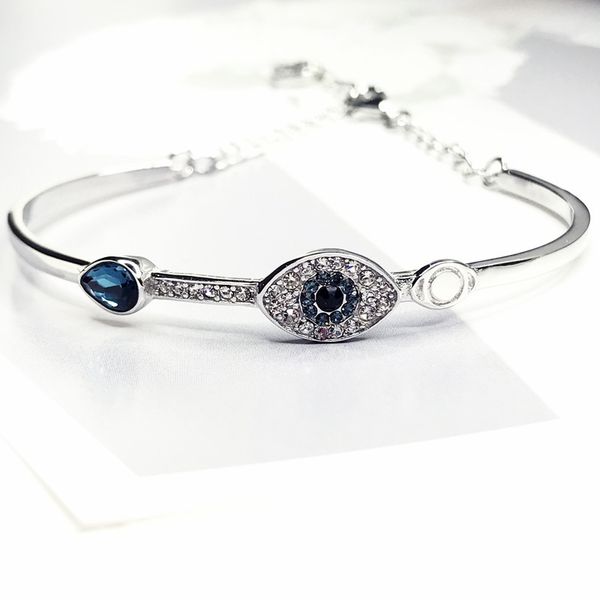 fashion-eye bracelet s925 silver european and american fashionable elegant blue bracelet, Black
fashion-eye bracelet s925 silver european and american fashionable elegant blue bracelet, Black