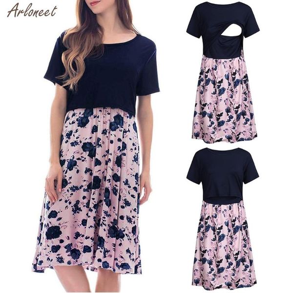 women's maternity short sleeve floral print nursing dresses for breastfeeding women casual maternity dress new fashion 2020, White
women's maternity short sleeve floral print nursing dresses for breastfeeding women casual maternity dress new fashion 2020, White