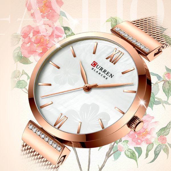 curren atches for women ladies watch stainless steel simple girl clock blue quartz wristwatch, Slivery;brown
curren atches for women ladies watch stainless steel simple girl clock blue quartz wristwatch, Slivery;brown