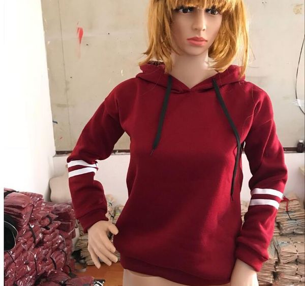autumn winter women sweatshirt with hat drawstring long sleeve striped splicing hoodies ladies girls pullover s-xl sale, Black
autumn winter women sweatshirt with hat drawstring long sleeve striped splicing hoodies ladies girls pullover s-xl sale, Black