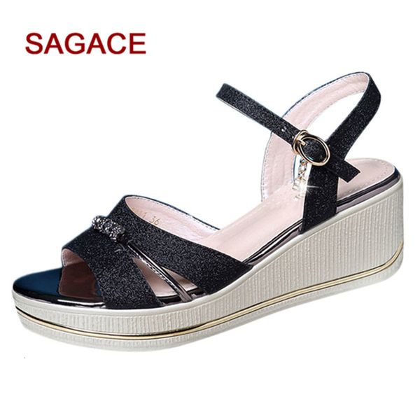 b-sagace women' wedges sandals ankle belt buckle fish mouth shoes thick bottomed sandals 2019 buty damskie ly191202, Black
b-sagace women' wedges sandals ankle belt buckle fish mouth shoes thick bottomed sandals 2019 buty damskie ly191202, Black