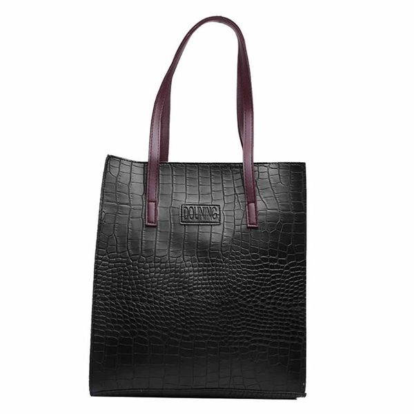fashion crocodile pattern handbag women casual bags leather shoulder bag small square package torebka damska30