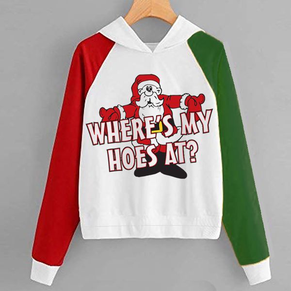 santa claus printed women sweatshirts for christmas autumn baggy patchwork hoodies harajuku hooded long sleeves pullovers, Black
santa claus printed women sweatshirts for christmas autumn baggy patchwork hoodies harajuku hooded long sleeves pullovers, Black