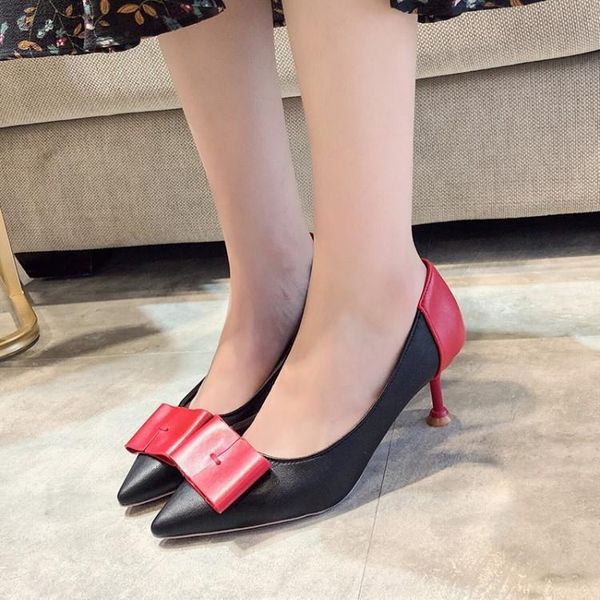 mixed color high heels shoes woman pointed toe slip on zapatos de mujer bowtie ladies pumps shallow stiletto chaussures femme, Black
mixed color high heels shoes woman pointed toe slip on zapatos de mujer bowtie ladies pumps shallow stiletto chaussures femme, Black