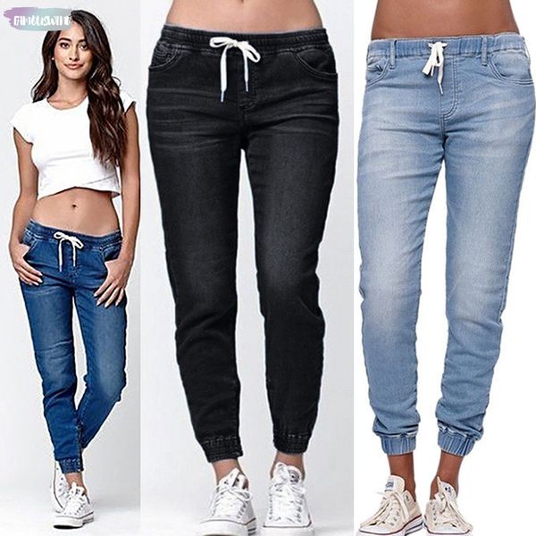 new brand womens size casual denim jogger pants ladies drawstring elastic waist jeans solid denim s-5xl drop shipping, Black;white
new brand womens size casual denim jogger pants ladies drawstring elastic waist jeans solid denim s-5xl drop shipping, Black;white