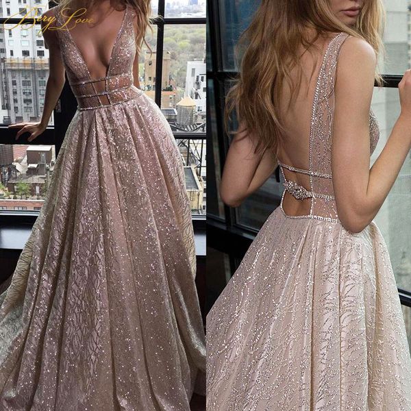 berylove sparkle elegant formal evening dresses 2019 champagne gowns long deep v shiny prom dresses train robe de soire, White;black
berylove sparkle elegant formal evening dresses 2019 champagne gowns long deep v shiny prom dresses train robe de soire, White;black