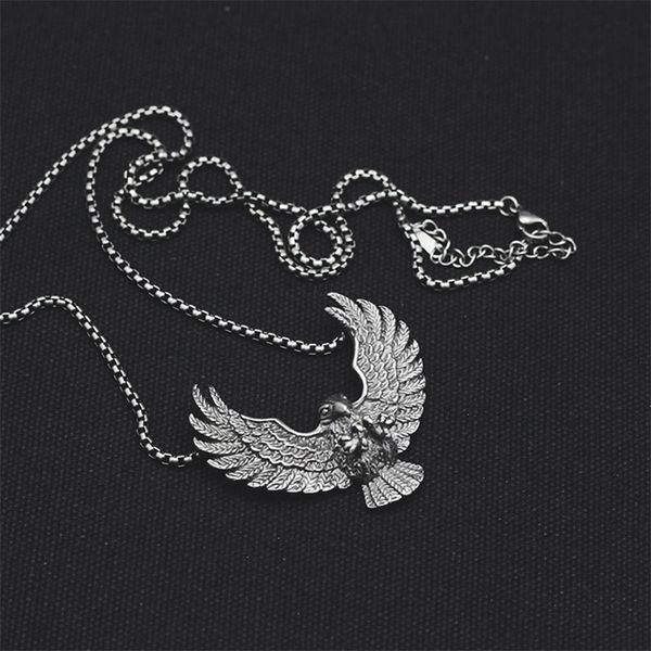 gaoqiao series european and american style eagle titanium steel retro flying eagle men and women couple pendant necklace persona, Silver
gaoqiao series european and american style eagle titanium steel retro flying eagle men and women couple pendant necklace persona, Silver