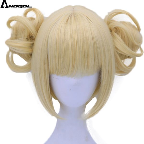 anogol double ponytail anime my hero academy himiko toga cross my body short straight blonde synthetic cosplay wig for halloween, Black
anogol double ponytail anime my hero academy himiko toga cross my body short straight blonde synthetic cosplay wig for halloween, Black