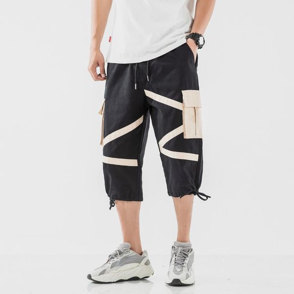 harajuku western style men's pockets harem pants 2019 hip hop streetwear casual calf-length pants loose mens cropped short, Black
harajuku western style men's pockets harem pants 2019 hip hop streetwear casual calf-length pants loose mens cropped short, Black