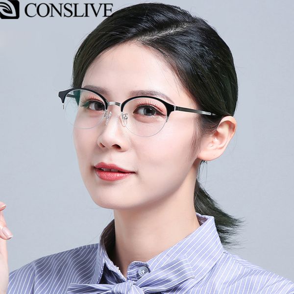 round glasses frames for women men optical myopic glasses lenses half rimless women eyeglasses dioptric spectacles frame h8941, Black
round glasses frames for women men optical myopic glasses lenses half rimless women eyeglasses dioptric spectacles frame h8941, Black