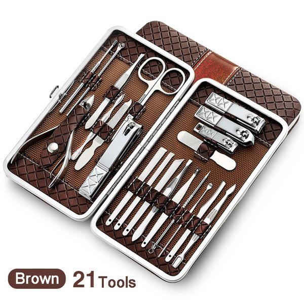 new 18//21pcs manicure set kit pedicure scissor tweezer knife ear pick utility nail clipper stainless steel nail care tool sets 4 colors
new 18//21pcs manicure set kit pedicure scissor tweezer knife ear pick utility nail clipper stainless steel nail care tool sets 4 colors