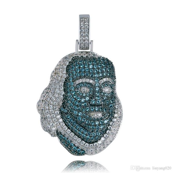 new iced out franklin famous figure pendant necklace cubic zircon stones hip hop men women jewelry gift, Silver
new iced out franklin famous figure pendant necklace cubic zircon stones hip hop men women jewelry gift, Silver