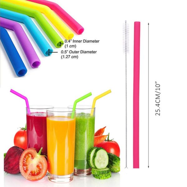 4pcs/set silicone reusable drinking straws drinking straw sets with cleaning brush -grade safe straws home accessory
4pcs/set silicone reusable drinking straws drinking straw sets with cleaning brush -grade safe straws home accessory