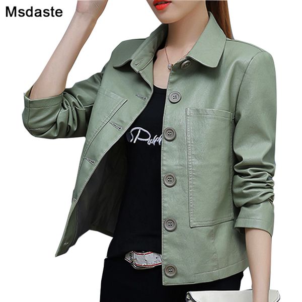 pu leather jackets and coats women 2019 autumn female jaqueta feminina casual long sleeve single breasted woman jacket coat, Black;brown
pu leather jackets and coats women 2019 autumn female jaqueta feminina casual long sleeve single breasted woman jacket coat, Black;brown