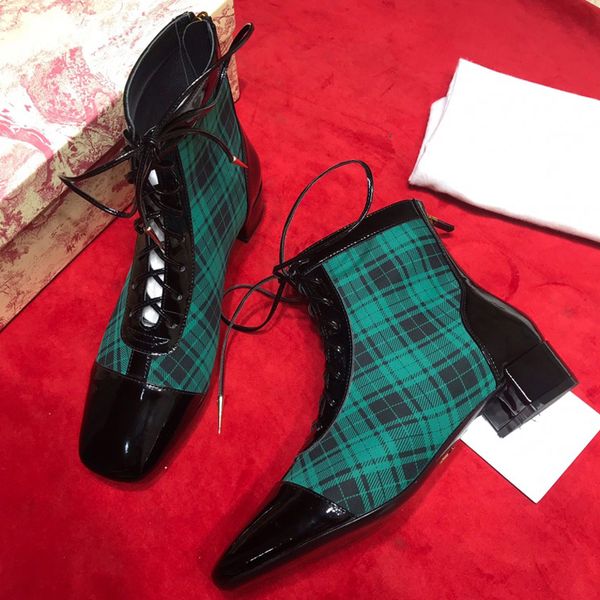 autumn new boots women 2019 low heel with lace up lady stitching plaid western ankle boots for women, Black
autumn new boots women 2019 low heel with lace up lady stitching plaid western ankle boots for women, Black