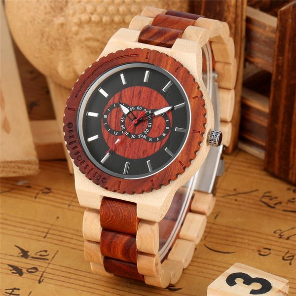 handcrafted wooden men's watch: maple bamboo quartz analog timepiece with luminous hands, full wood bracelet strap, Slivery;brown
handcrafted wooden men's watch: maple bamboo quartz analog timepiece with luminous hands, full wood bracelet strap, Slivery;brown