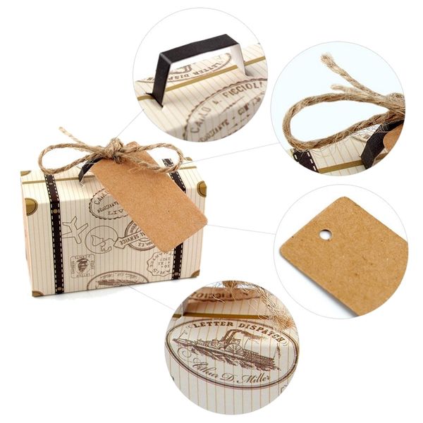 50pcs travel suitcase favor boxes with burlap twine, mini vintage candy favor boxes gift bags, for holiday wedding bridal shower christmas d
50pcs travel suitcase favor boxes with burlap twine, mini vintage candy favor boxes gift bags, for holiday wedding bridal shower christmas d