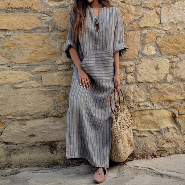 women dress loose autumn vintage casual 2019 maxi long dresses v neck long sleeve vestidos plus size, Black;gray
women dress loose autumn vintage casual 2019 maxi long dresses v neck long sleeve vestidos plus size, Black;gray