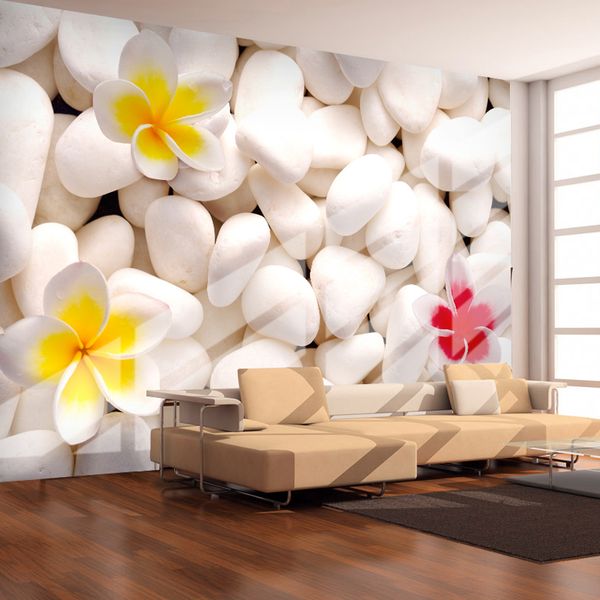 

modern simple white stone flowers p wallpaper living room tv bedroom study backdrop wall covering 3d wall mural papers
