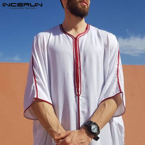 incerun men's stitching long streetwear 2019 v-neck casual loose european american dress pullover literary camisa masculina 5xl, White;black
incerun men's stitching long streetwear 2019 v-neck casual loose european american dress pullover literary camisa masculina 5xl, White;black