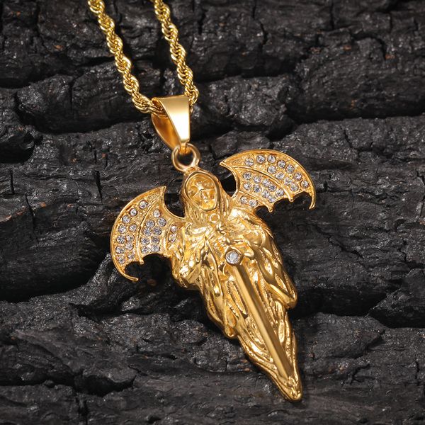 casting antique color rock mens skull death shaped pendant necklace for hip hop men jewelry stainless steel classic design, Silver
casting antique color rock mens skull death shaped pendant necklace for hip hop men jewelry stainless steel classic design, Silver