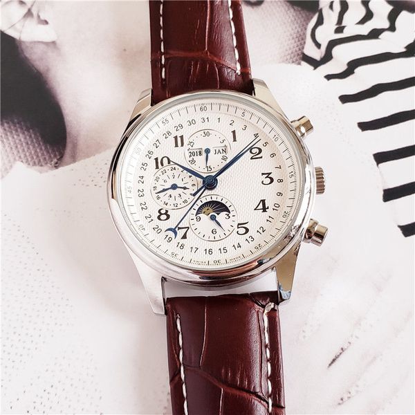 men fashion design watch master collection 40mm all dial work stainless steel transparent case back automatic movement watches gift clock, Slivery;brown
men fashion design watch master collection 40mm all dial work stainless steel transparent case back automatic movement watches gift clock, Slivery;brown
