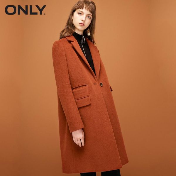 only womens' winter new style wool long thick woolen coat letter embroidery multi-pocket decoration|11834s540, Black
only womens' winter new style wool long thick woolen coat letter embroidery multi-pocket decoration|11834s540, Black