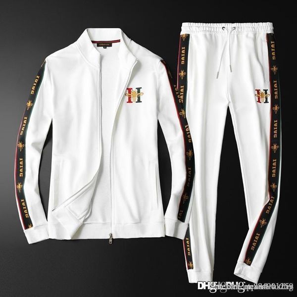 mens designer tracksuits two-piece suit korean fashion embroidered sweater with standing collar and trousers designer tracksuits sweat suit, Gray
mens designer tracksuits two-piece suit korean fashion embroidered sweater with standing collar and trousers designer tracksuits sweat suit, Gray