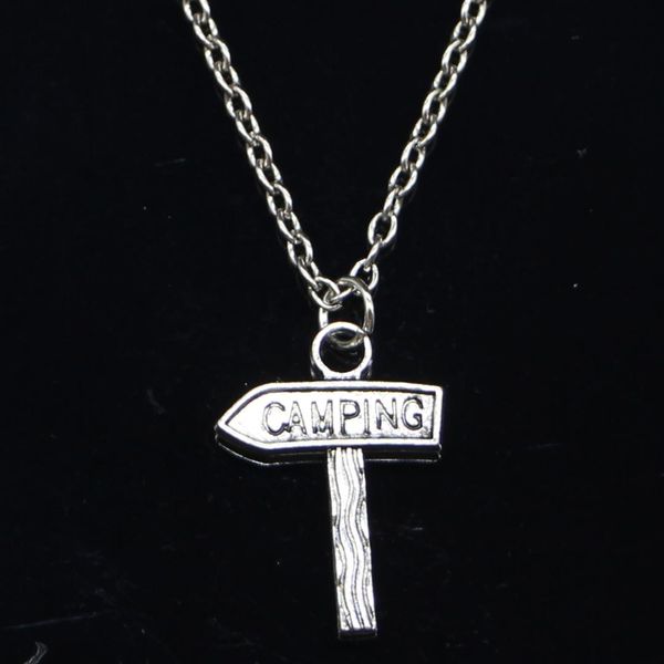 20pcs new fashion necklace 22x18mm signpost camping silver pendants short long women men gift
20pcs new fashion necklace 22x18mm signpost camping silver pendants short long women men gift