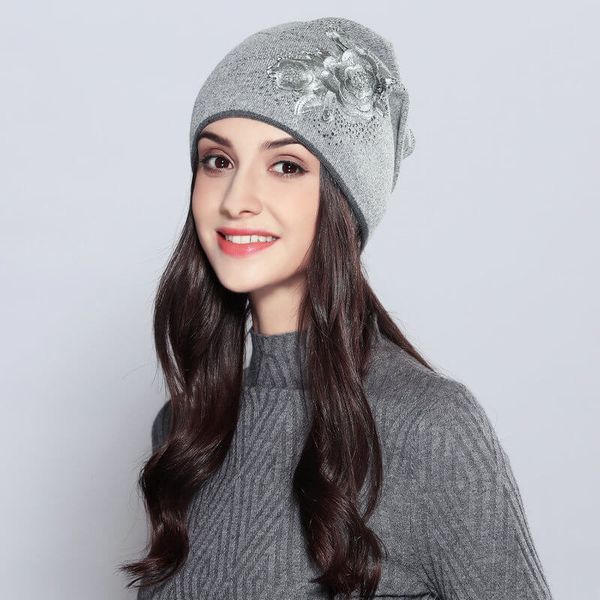 fashion-embroidery women's knitted cap ear cover hat bright silk handmade wool hat warm autumn and winter outdoor hat 6 colors, Blue;gray
fashion-embroidery women's knitted cap ear cover hat bright silk handmade wool hat warm autumn and winter outdoor hat 6 colors, Blue;gray