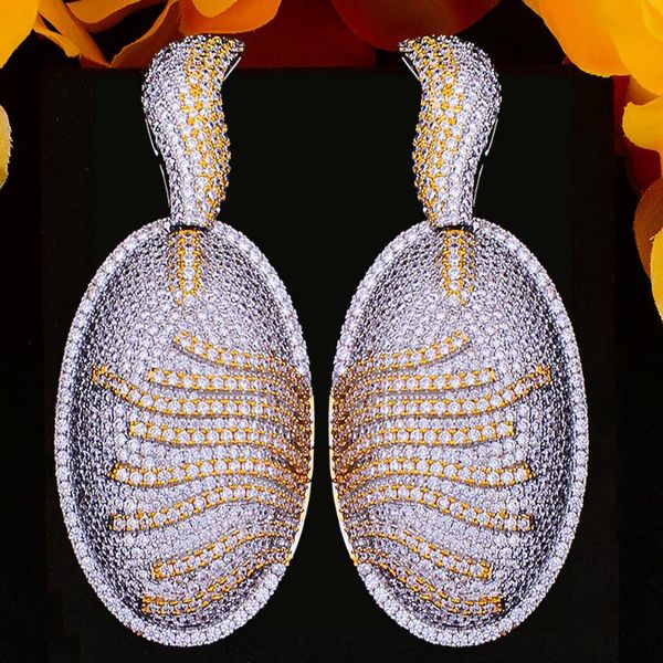 godki luxury lace design big size dangle earrings for women wedding cubic zirconia dubai bridal earring jewelry accessories2020, Silver
godki luxury lace design big size dangle earrings for women wedding cubic zirconia dubai bridal earring jewelry accessories2020, Silver